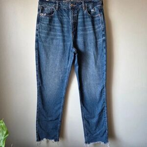 EUC AMERICAN EAGLE OUTFITTERS MOM JEAN STRIGID HI RISE SIZE 10 REGULAR